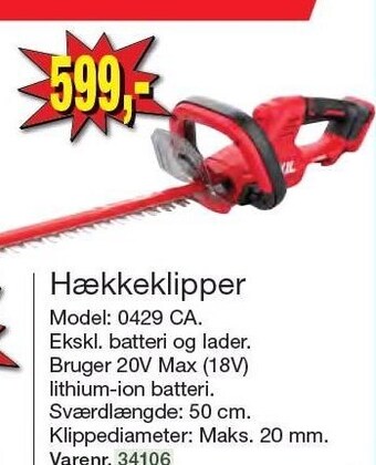 Harald Nyborg Hækkeklipper tilbud