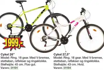 Harald Nyborg Cykel 26 eller 27.5 med 18 gear tilbud