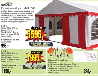 Harald Nyborg Kosama professionelt partytelt pvc tilbud