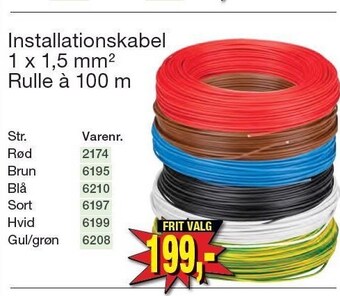 Installationskabel 1 x 1,5 mm2