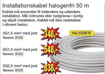 Harald Nyborg Installationskabel halogenfri 50 m tilbud