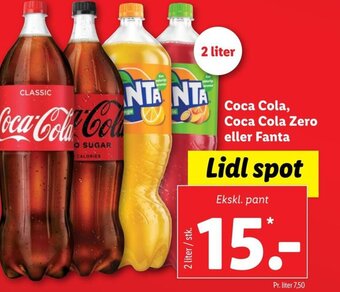 Lidl Coca Cola, Coca Cola Zero eller Fanta tilbud