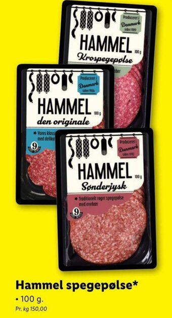 Lidl Hammel spegepølse* tilbud