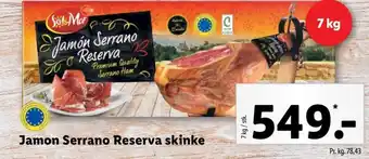 Lidl Jamon Serrano Reserva skinke tilbud