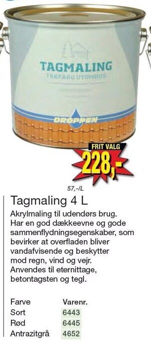 Harald Nyborg Tagmaling 4 l tilbud