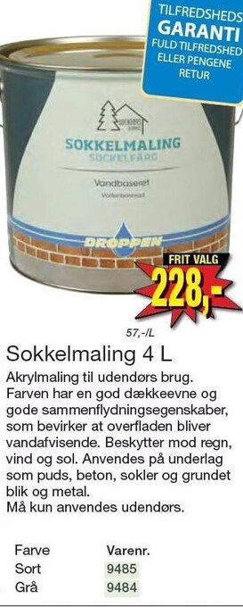 Harald Nyborg Sokkelmaling 4 l tilbud