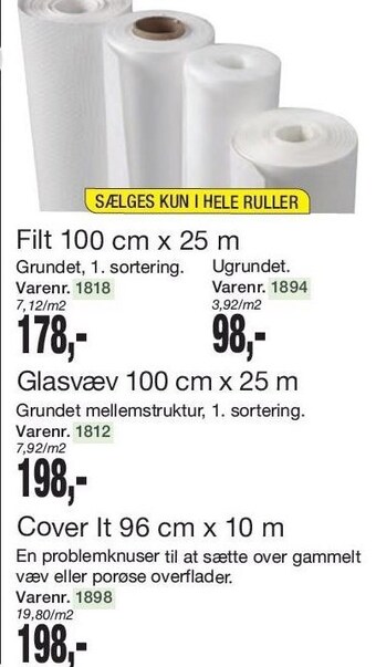 Harald Nyborg Filt, glasvæv el. cover it tilbud