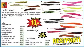 Harald Nyborg Baits snake flere farver tilbud