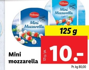 Lidl Mini Mozzarella tilbud