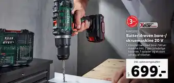 Lidl PARKSIDE Batteridreven bore-/ skruemaskine 20 V tilbud