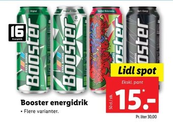 Lidl Booster energidrik tilbud