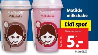 Lidl Matilde milkshake tilbud