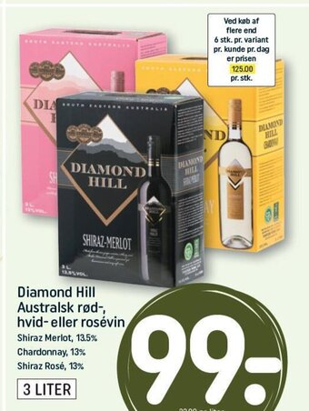 REMA 1000 Diamond Hill Australsk rød-, hvid- eller rosévin tilbud