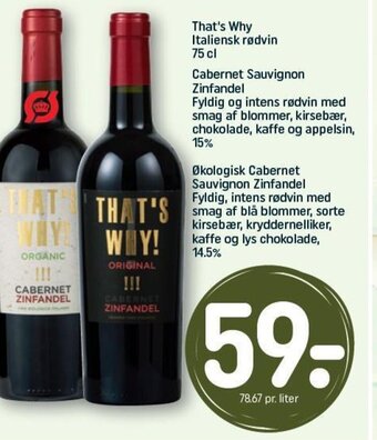 That's Why Italiensk rødvin 75 cl