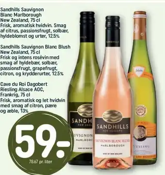 REMA 1000 Sandhills Sauvignon Blanc Blush New Zealand, 75 cl tilbud