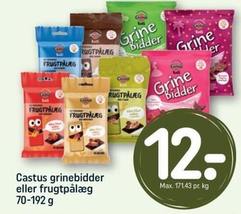 REMA 1000 Castus grinebidder eller frugtpålæg 70-192 g tilbud