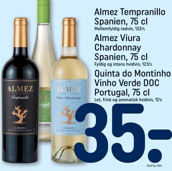 REMA 1000 Almez Tempranillo Spanien, 75 cl tilbud