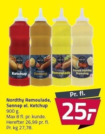 Fleggaard Nordthy remoulade, sennep el. ketchup tilbud