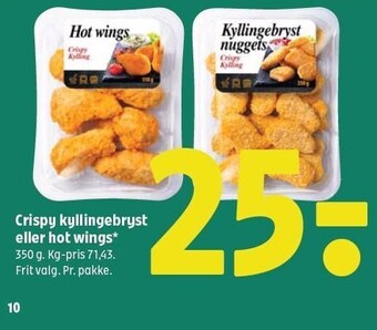 Coop 365 Crispy kyllingebryst el. hot wings tilbud
