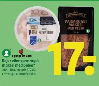 Coop 365 Rejer el. varmrøget makrel m. peber tilbud