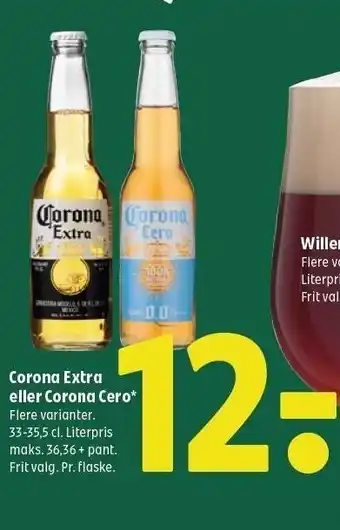Coop 365 Corona extra eller corona cero tilbud