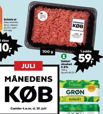 Kvickly Hakket oksekød 5-8% tilbud