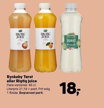 Rynkeby tørst eller rigtig juice