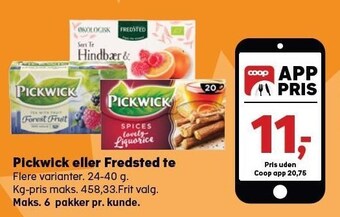 Kvickly Pickwick eller fredsted te tilbud