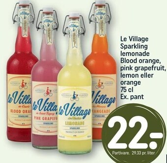 Le village sparkling lemonade blood orange, pink grapefruit, lemon eller orange