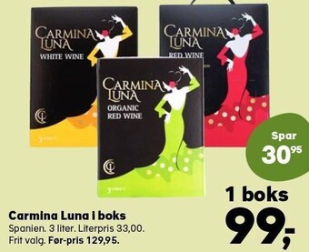 Kvickly Carmina luna i boks tilbud