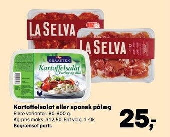 Kvickly Kartoffelsalat eller spansk pålæg tilbud