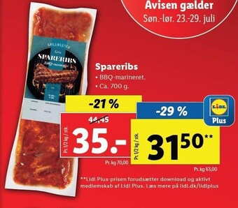 Lidl Spareribs tilbud