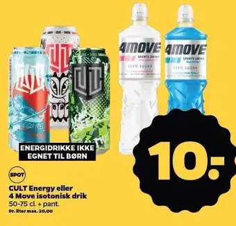 Netto Cult energy el. 4 move isotonisk drik tilbud