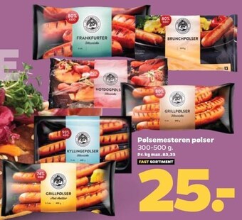 Netto Pølsemesteren pølser tilbud