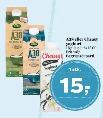 Dagli'Brugsen A38 eller cheasy yoghurt tilbud