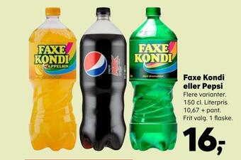 SuperBrugsen Faxe kondi eller pepsi tilbud