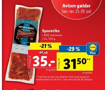 Lidl Spareribs tilbud