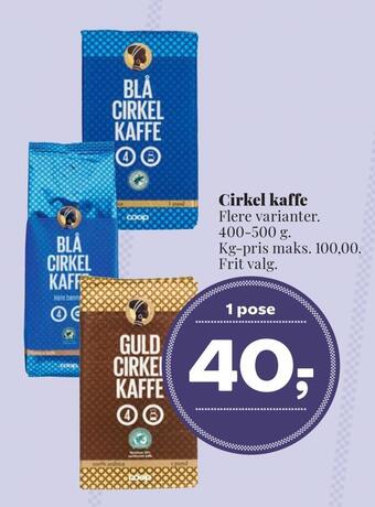 Dagli'Brugsen Cirkel kaffe tilbud