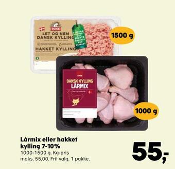 SuperBrugsen Lårmix eller hakket kylling 7-10% tilbud