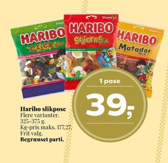 Dagli'Brugsen Haribo slikpose tilbud