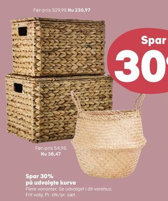 Kvickly Spar 30% på udvalgte kurve. tilbud