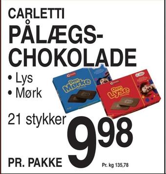 ABC Lavpris Pålægschokolade tilbud