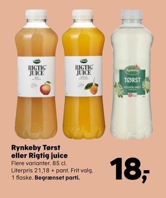 SuperBrugsen Rynkeby tørst eller rigtig juice tilbud