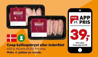 Kvickly Coop kyllingebryst eller inderfilet tilbud