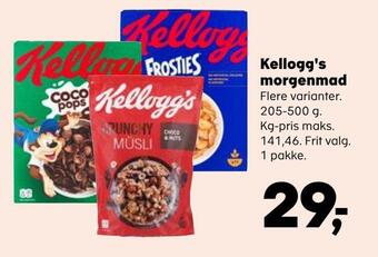 SuperBrugsen Kellogg's morgenmad tilbud