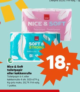 SuperBrugsen Nice & soft toiletpapir eller køkkenrulle tilbud