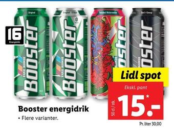 Lidl Booster energidrik tilbud