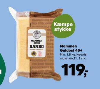 SuperBrugsen Mammen guldost 45+ tilbud