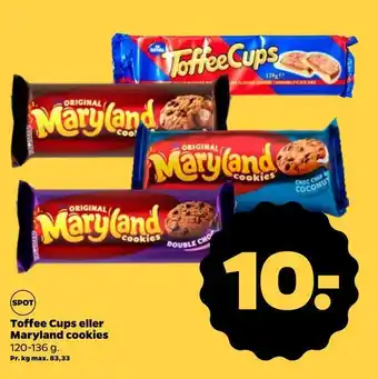 Netto Toffee cups eller maryland cookies tilbud