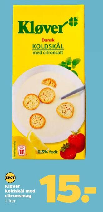Netto Kløver koldskål med citronsmag tilbud